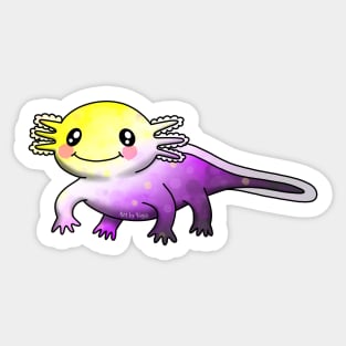 Little, nonbinary axolotl Sticker